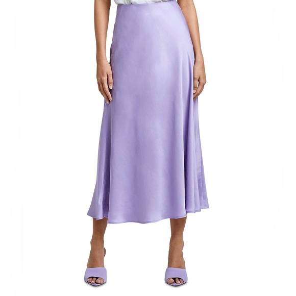 L'AGENCE Dresses & Skirts - L'AGENCE Clarisa Bias Lilac Satin Slip Lavender Purple Midi Luxury Skirt